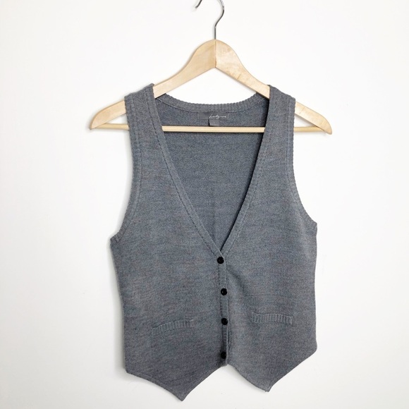 𝅺TWENTY One Gray knit button down vest. - Picture 8 of 8